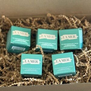 SET OF 5!!!La Mer Moisturizing Soft Cream .24 OZ …..equals full size 1 ounce Jar